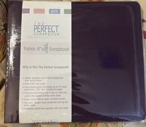 ColorBok "The Perfect Scrapbook" 8" x 8" Fabric Postbound Album Purple Photos